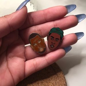kanye x Tyler the creator pin bundle
